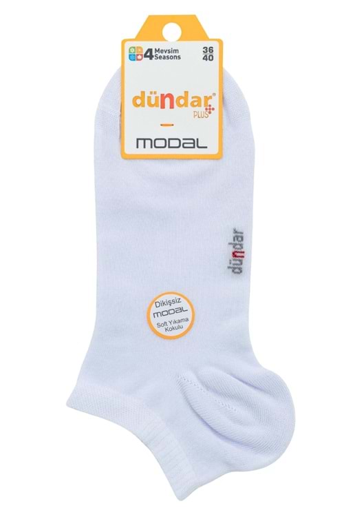 Kadın Modal Patik Çorap Beyaz