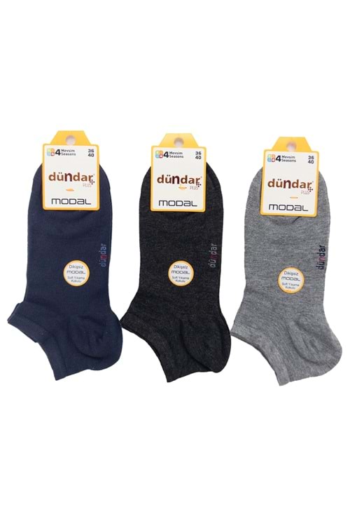 Kadın Modal Patik Çorap Koyu Asorti