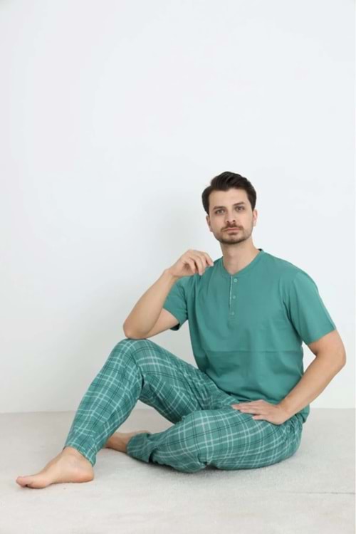 Erkek Pijama Takım Mint