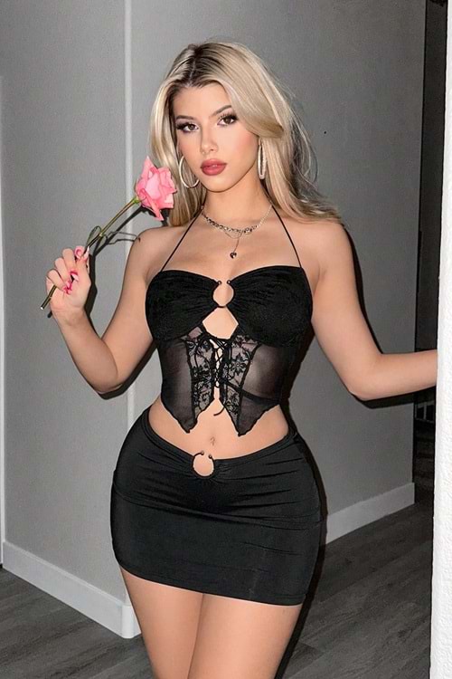 Kadın Fantezi Elbise Siyah