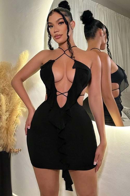 Kadın Fantezi Elbise Siyah